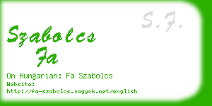 szabolcs fa business card